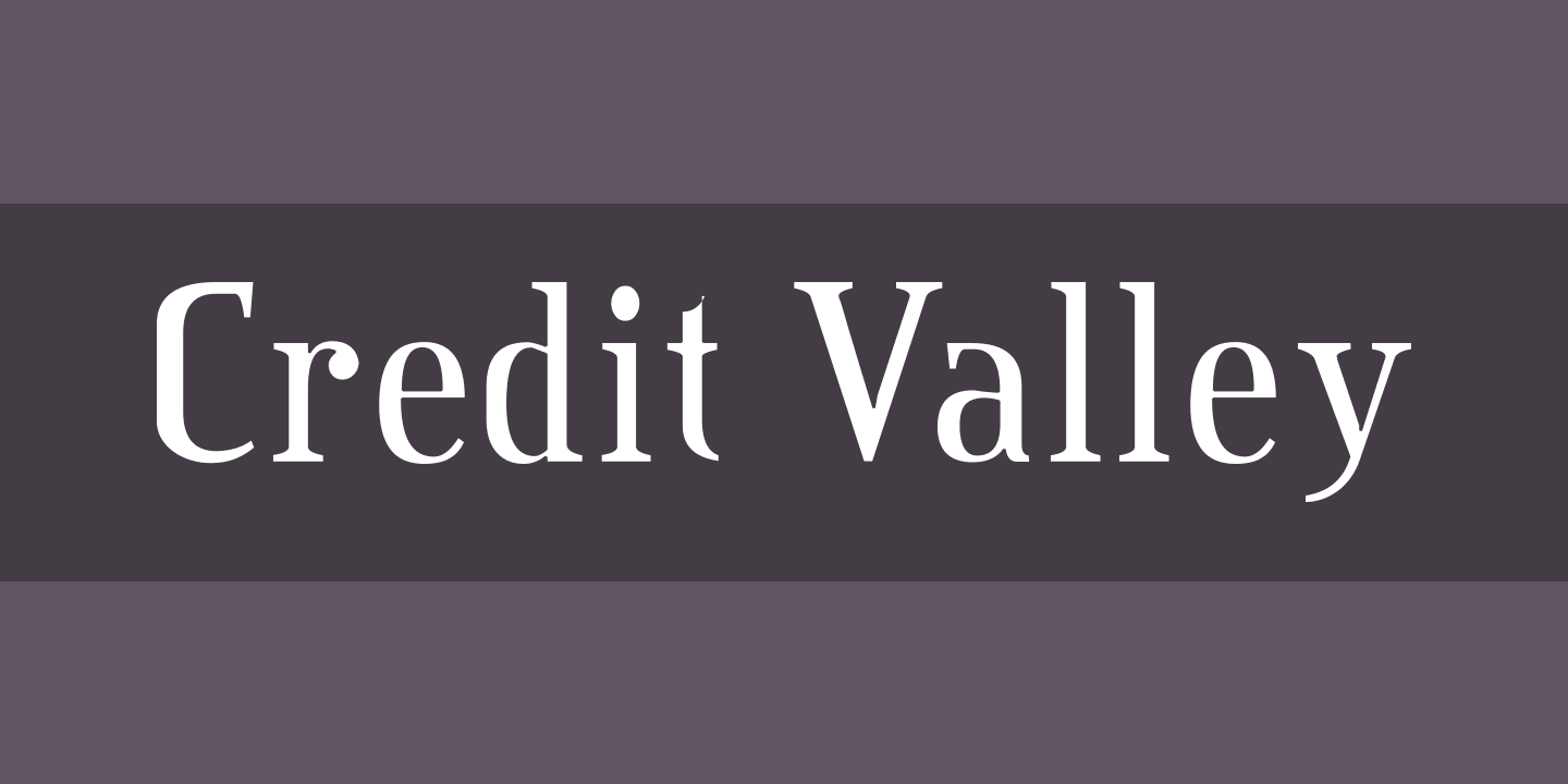 Credit Valley Regular Font preview